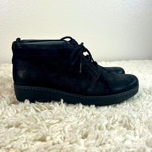 Dansko Ellen Chukka Boots Womens Leather Low Heel Lace Up Black EUR 40